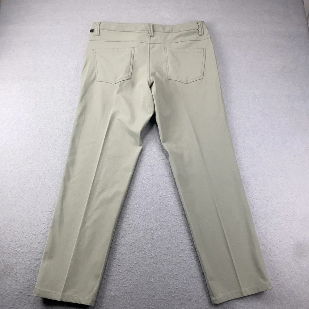 Rye 51 Voyager Mens 33x28 Green Flat Tech Blend Golf Performance Chino Pants - Picture 3 of 10